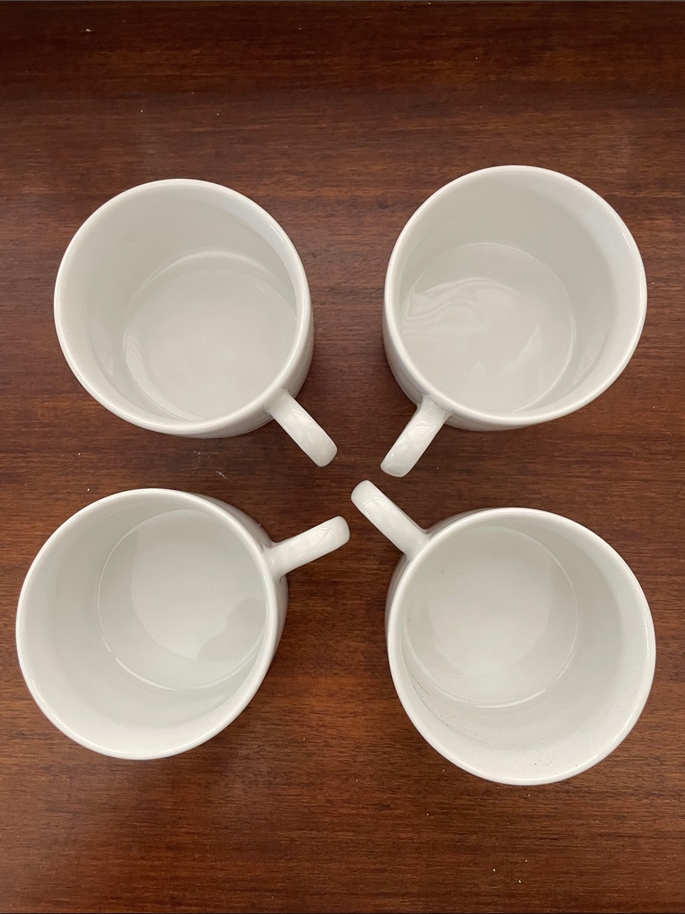 Royal Worcester White porcelain Mugs - Set of 4: very good condition